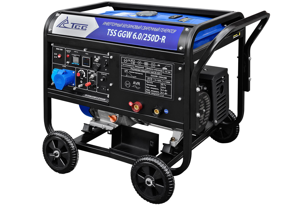 картинка Инверторный бензиновый сварочный генератор TSS GGW 6.0/250D-R картинка Инверторный бензиновый сварочный генератор TSS GGW 6.0/250D-R