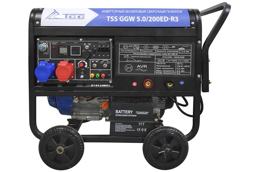 Инверторный бензиновый сварочный генератор TSS GGW 5.0/200ED-R3 026494