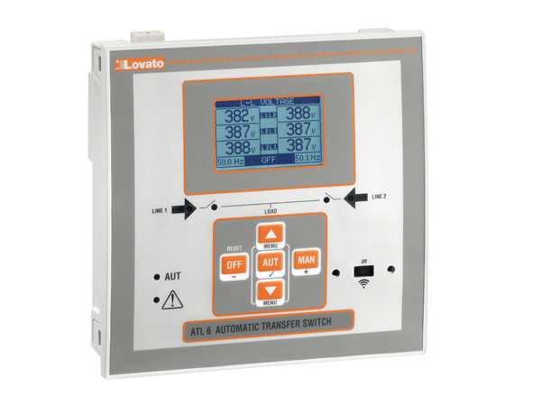 картинка Контроллер АВР Lovato ATL610 (два ввода, ЖК экран, доп. модули)