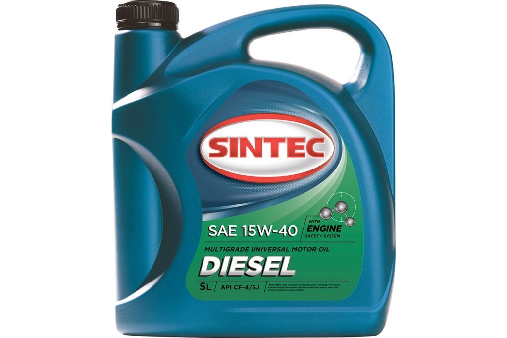 Масло SINTEC Diesel SAE 15W-40 API CF-4/CF/SJ канистра 5л/Motor oil 5liter can 031739