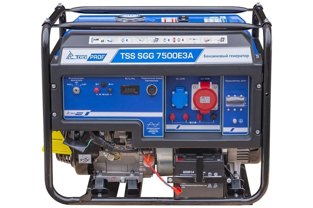 Бензиновый генератор 7,5 кВт TSS SGG 7500Е3A с АВР 033525
