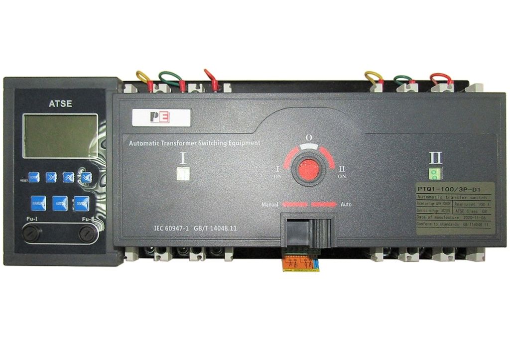 Реверсивный рубильник с логическим контроллером PTQ5-D1 3P 100A/Automatic Transfer Switch (with controller) 030474