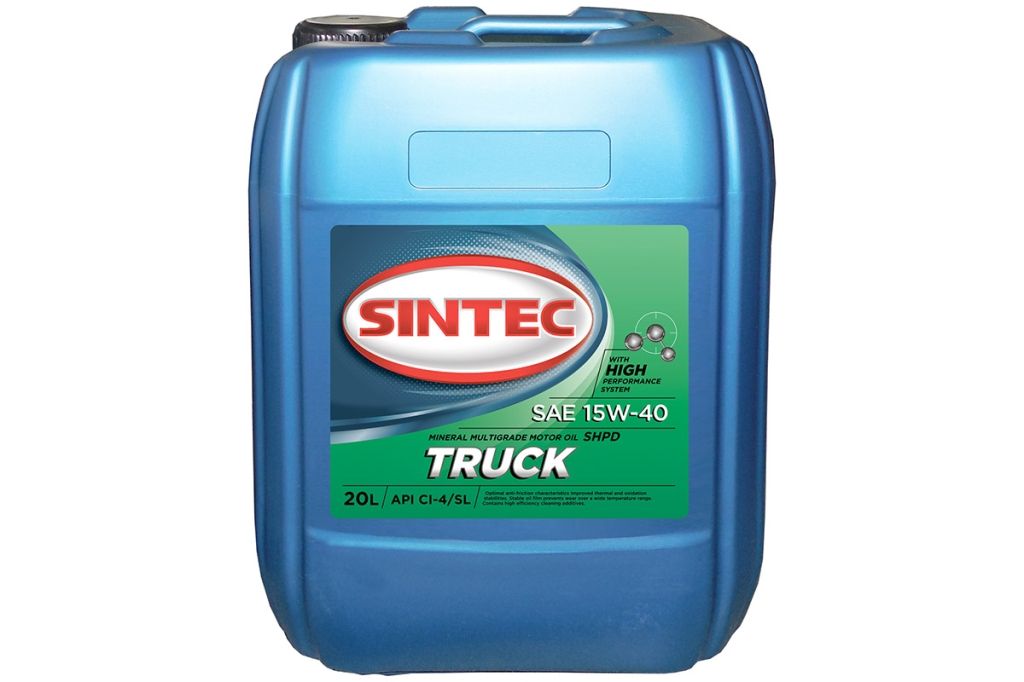 Масло Sintec TRUCK SAE 15W-40 API CI-4/SL канистра 20л/Motor oil 20l can 031699