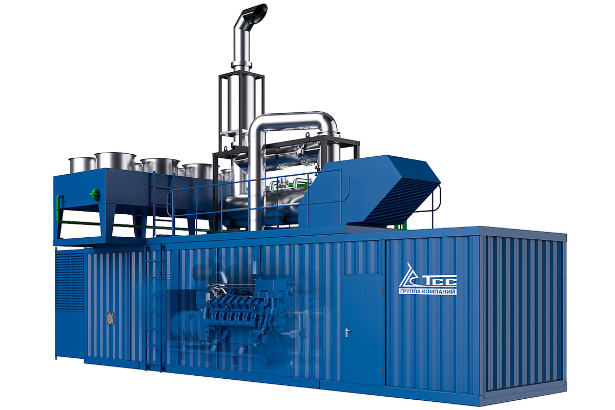 картинка Газопоршневая электростанция ТСС GE-1400 контейнерного исполнения
